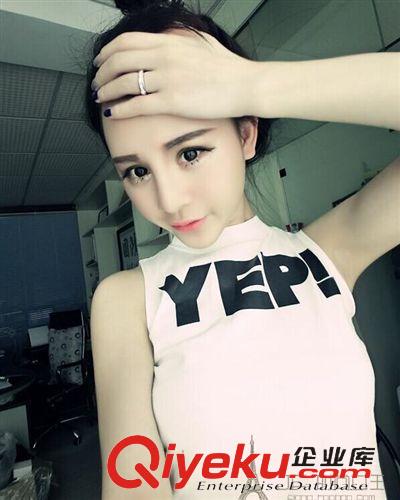 小背心/吊帶 高領(lǐng)yep！百搭潮潮小背心原始圖片2