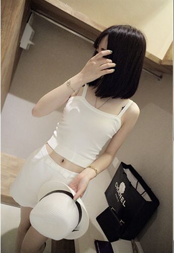 小背心/吊帶 2015春裝新款女彈力針織韓版修身短款露臍打底吊帶背心