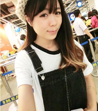 背帶褲/背帶裙 2015夏裝新款 韓版女裝做舊個性口袋牛仔背帶裙女 夏季女牛仔裙原始圖片2
