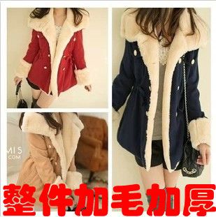 呢子/風(fēng)衣/外套 2015秋冬新款潮女裝批發(fā)毛領(lǐng)雙排扣修身外套免費(fèi)代理代發(fā)阿里巴巴