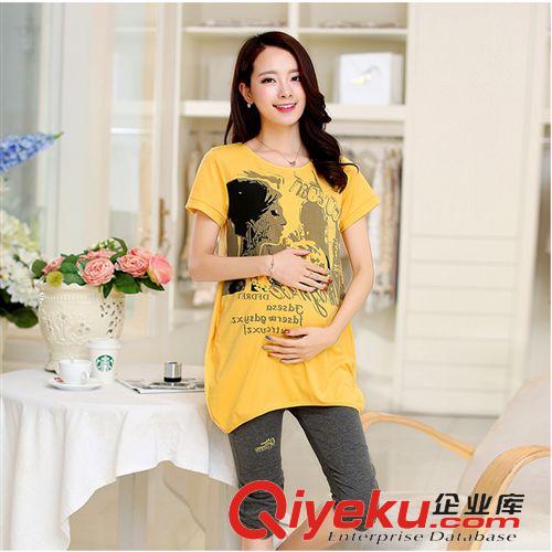 孕婦系列 2015夏季女裝新款時尚韓版百搭寬松中長款孕婦T恤熱銷爆款