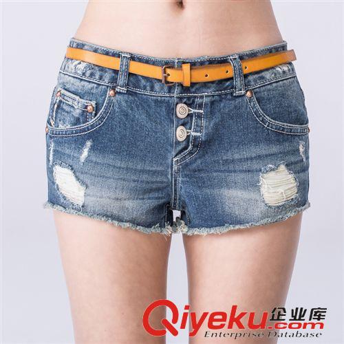牛仔專區(qū) 2015夏季女裝新款韓版百搭寬松背帶高腰牛仔褲牛仔短褲女式