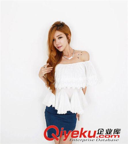 牛仔系列 2015夏季新款女裝顯瘦半身裙韓版時尚修身不對稱潮流精品牛仔中裙原始圖片3