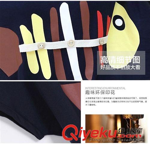 夏季潮流T恤 2015夏裝新款韓版時(shí)尚大碼女裝寬松印花學(xué)生上衣圓領(lǐng)短袖T恤 潮原始圖片3