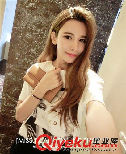 女式T恤 時尚性感修身短袖T恤夢露印花圓領打底小衫歐美范百搭休閑上衣女原始圖片3