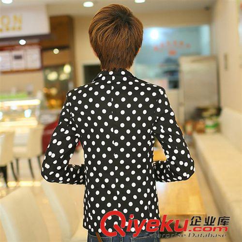 西服/小西服 2014年秋冬季新款潮流男裝 英倫風圓點修身翻領 男式西裝外套原始圖片2