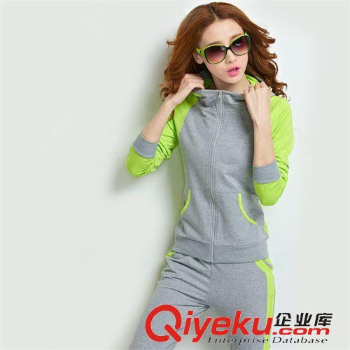 休閑套裝 早秋新款大碼女春秋裝運(yùn)動(dòng)休閑服套裝棉衛(wèi)衣女士秋季歐貨女套裝