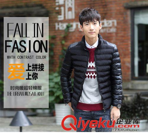 棉衣 2014男式棉衣 秋冬新品男士羽絨棉服韓版加厚青年小棉衣潮男裝原始圖片2