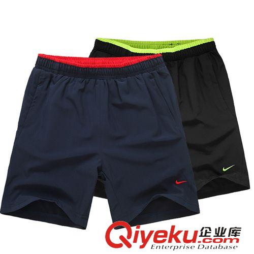 運動褲 2015新款夏季品牌男休閑褲 男式純色五分褲 男士沙灘褲男學生短褲原始圖片3