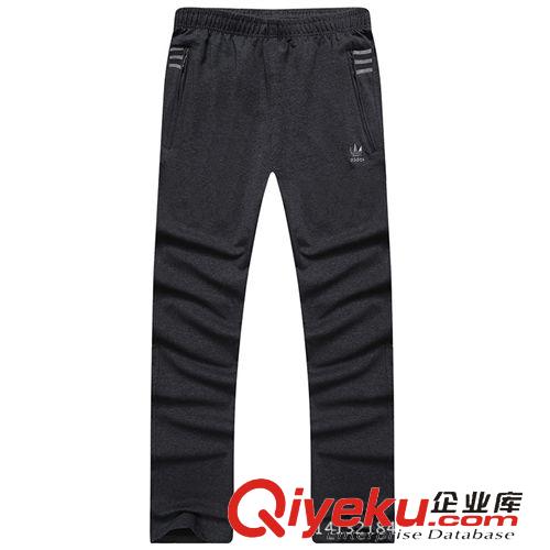 運動褲 品牌運動褲男夏薄款長褲純棉衛(wèi)褲針織籃球褲男士大碼跑步運動長褲