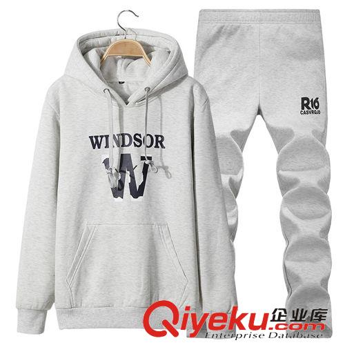 長(zhǎng)袖套裝 2015春裝新品青少年休閑套裝 男女情侶裝卡通連帽T恤高中生運(yùn)動(dòng)裝