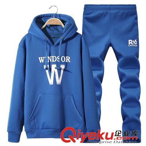 長(zhǎng)袖套裝 2015春裝新品青少年休閑套裝 男女情侶裝卡通連帽T恤高中生運(yùn)動(dòng)裝