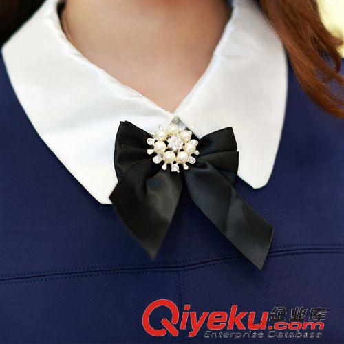 連衣裙 2015春季新品  韓版娃娃領(lǐng)貓咪假兩件套連衣裙(送胸花)原始圖片3