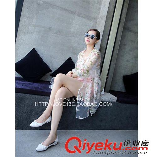 防曬衣 2015夏裝新品韓版女式長袖開衫中長款透明防曬衣