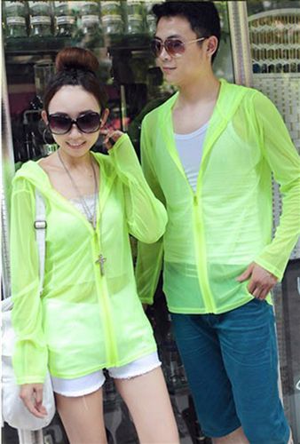 防曬衣 2015夏季新款長(zhǎng)袖連帽拉鏈情侶男女防曬衣