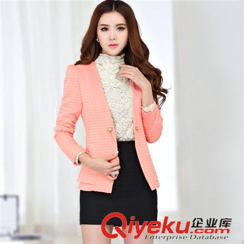 小西裝外套 2015春季新品女外套 韓版小西裝女OL修身小西服