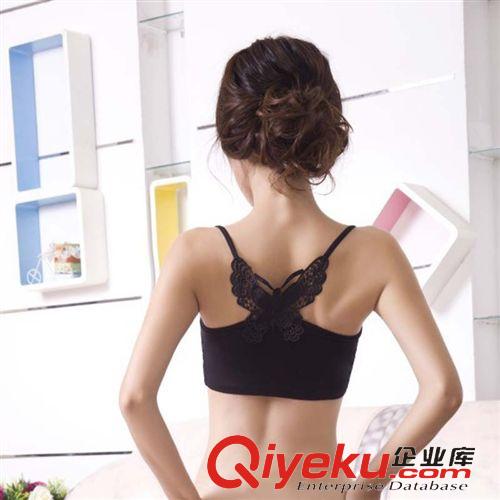 抹胸 韓版百搭蝴蝶結裹胸吊帶衫鏤空抹胸小背心莫代爾吊帶女打底原始圖片2