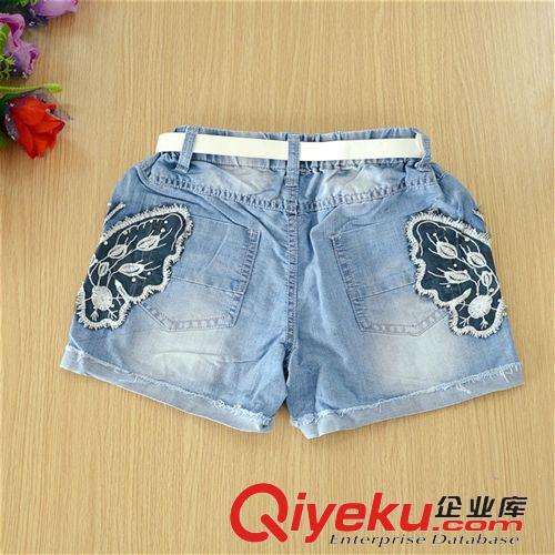 2015新款精品夏裝 品牌童裝15夏裝新款牛仔短褲150-165中大女童青少年熱褲一件代發原始圖片2