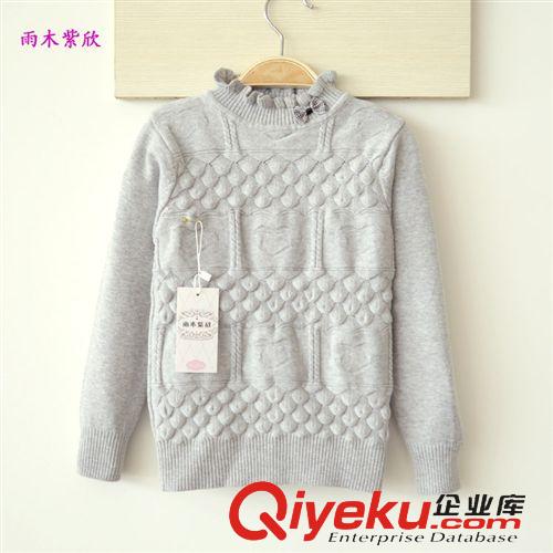 毛衣系列 2015新款春裝女童毛衣打底衫 中大女童韓版中領(lǐng)純棉線衣一件代發(fā)