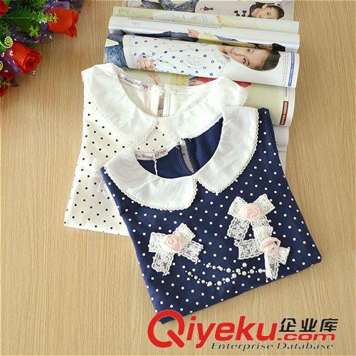 春秋裝 2015女童春季新品純棉長袖t恤衫 140-170公主范大童裝一件代發