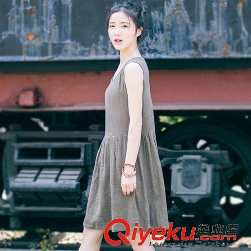 民族風系列(棉麻) 批發深圳女裝夏季T恤2015新款韓版棉麻印花小清新范顯瘦女上衣潮