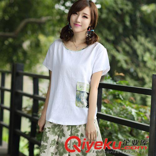 民族風(fēng)系列(棉麻) 批發(fā)2015夏季新款棉麻連衣裙森女系修身中長款背心長裙女裝打底裙