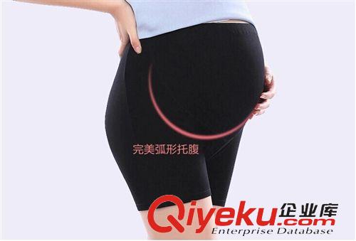 孕婦褲 莫代爾純棉孕婦裝夏裝三分托腹褲原始圖片3