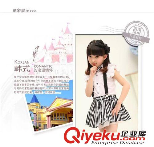 15女童套裝 品牌童裝2015新款男女童校服中大女套裝 時尚流行套裙套裝原始圖片3