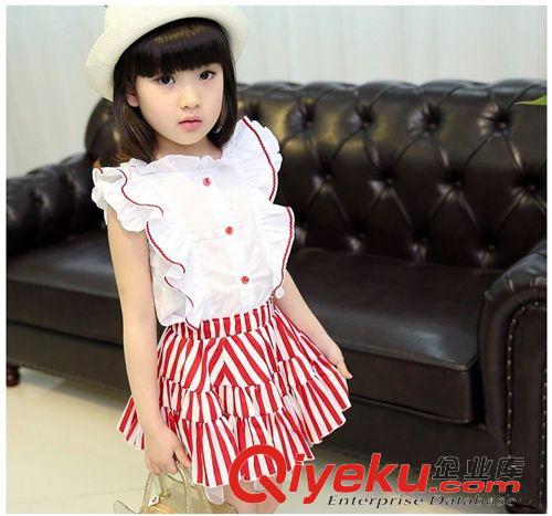 女童專區 六一兒童演出服條紋套裝男童女童校服夏款新品套裝學院風韓版原始圖片3