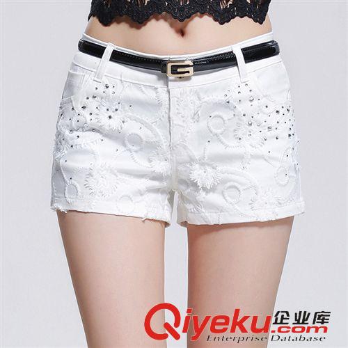 短褲/熱褲 2015夏品裝新款時尚修身顯瘦大碼休閑褲百搭韓版白色短褲女士褲子
