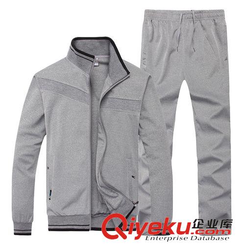 長袖套裝 2015春秋新款品牌男式運(yùn)動(dòng)套裝休閑衛(wèi)衣純棉男裝長袖外套運(yùn)動(dòng)服原始圖片3