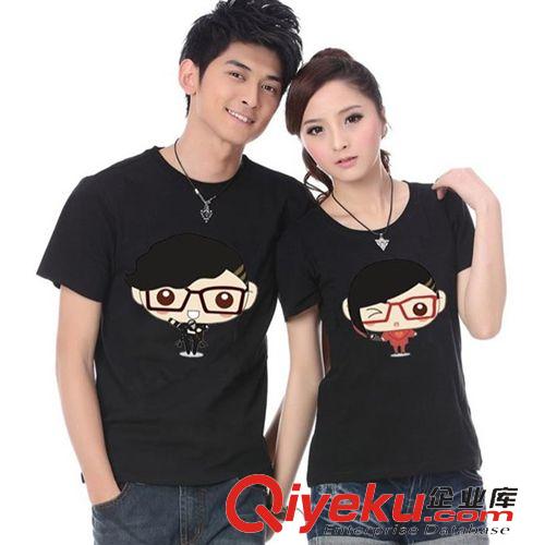 情侶裝 #1374#維璐絲 夏新款時尚圓領(lǐng)情侶裝短袖t恤韓國韓版男女情侶衫