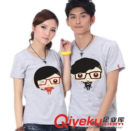 情侶裝 #1374#維璐絲 夏新款時尚圓領(lǐng)情侶裝短袖t恤韓國韓版男女情侶衫原始圖片2