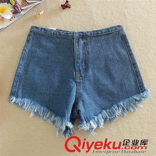 熱褲專區(qū) 韓國東大門小香風(fēng)夏款瘦腰流蘇牛仔短褲