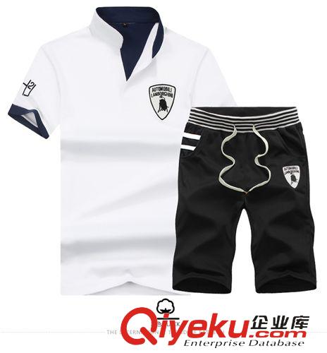 休閑套裝 男式休閑運動套裝2015夏季新款 潮男短袖七分褲套裝男廠家批發