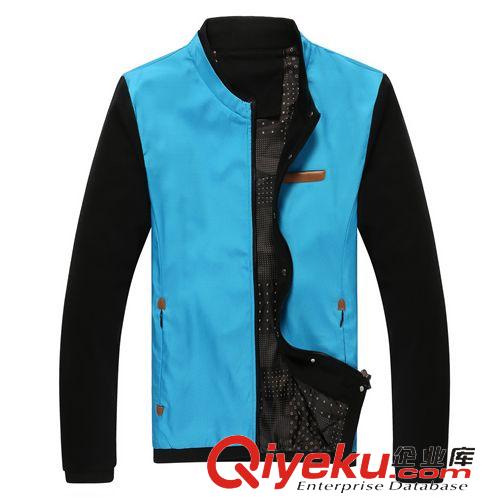 潮男夾克  2015新款zp男裝休閑夾克男 春秋薄款男式立領(lǐng)修身夾克外套