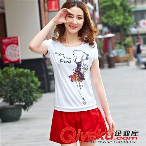 五月新品 歐洲站短袖休閑套裝2015夏季女裝時尚運動服短褲大碼兩件套原始圖片2