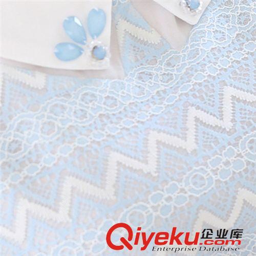 五月新品 雪紡衫女短袖2015夏季新款娃娃領(lǐng)蕾絲打底衫大碼女裝上衣潮t恤