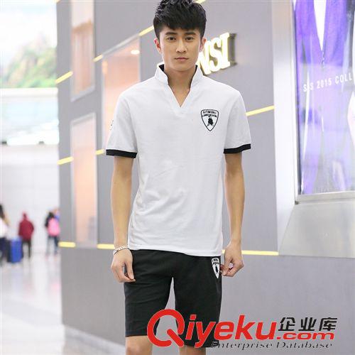 套裝專區(qū) 2015夏新款男裝批發(fā)代理大碼運動服 公牛休閑男士短袖T恤衛(wèi)衣套裝