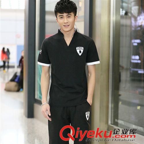 套裝專區 2015夏新款男裝批發代理大碼運動服 公牛休閑男士短袖T恤衛衣套裝