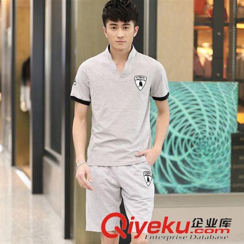 套裝專區 2015夏新款男裝批發代理大碼運動服 公牛休閑男士短袖T恤衛衣套裝