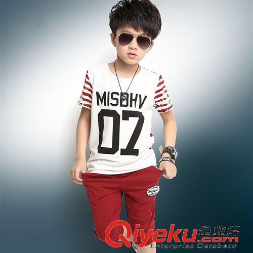 2015爆款專區(qū) 2015夏款男童套裝 男童中大童07款條紋套裝 兒童夏款套裝校服批發(fā)