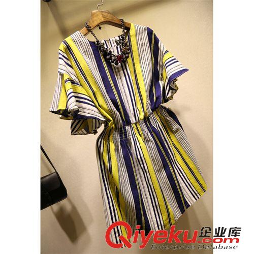 韓版長袖春裝 歐洲站2015夏季新款兩件套女裝圓領短袖T恤上衣+九分褲休閑套裝