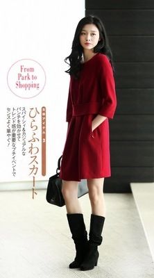歐美長袖春裝 2015春裝新款前身寬腰封 立體褶裥 奢華拉鏈 雙層面料連衣裙原始圖片3