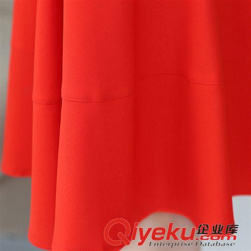 天貓爆款 2015夏季新款雪紡連衣裙長裙中長款氣質(zhì)修身顯瘦兩件套裝裙背心原始圖片3