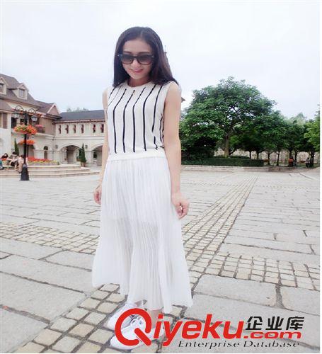 #連衣裙系列 2015夏裝新款韓版氣質短袖純色蕾絲兩件套連衣裙一件代發