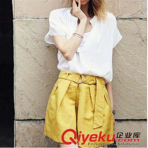 {一件代發(fā)區(qū)} 歐洲站夏季新款時尚休閑雪紡短袖套裝女氣質(zhì)女裝兩件套潮原始圖片2