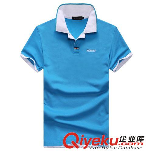 男式Polo衫 2015新品t恤男士 polo衫 男士短袖 男式T恤 男裝拼接純棉 批發(fā)