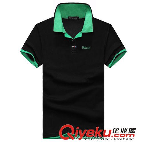 男式Polo衫 2015新品t恤男士 polo衫 男士短袖 男式T恤 男裝拼接純棉 批發(fā)原始圖片3