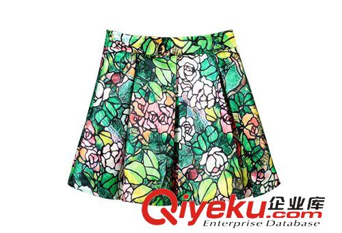 女式休閑套裝 5075# 楊冪明星同款二件套裝歐洲站 夏裝新款半身裙印花套裝女